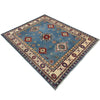 Blue Color Kazak Rug 4' 10" x 6' 2" ft / 148 x 187 cm - No. R37388