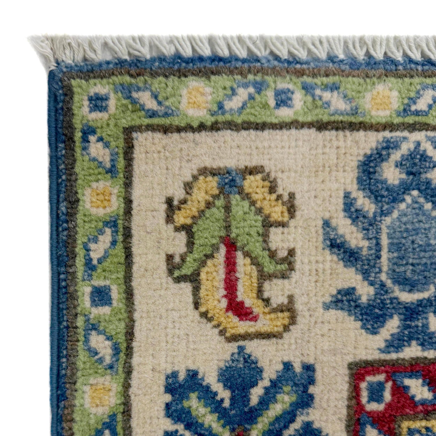 Handmade Kazak Area Rug 3' 10" x 5' 10" ft / 118 x 179 cm - No. R37389