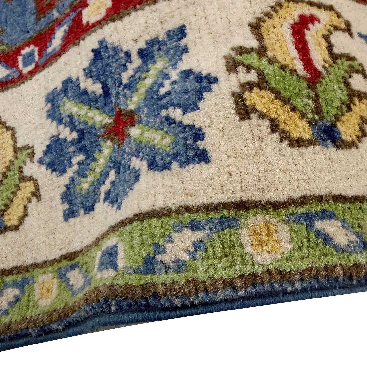 Handmade Kazak Area Rug 3' 10" x 5' 10" ft / 118 x 179 cm - No. R37389