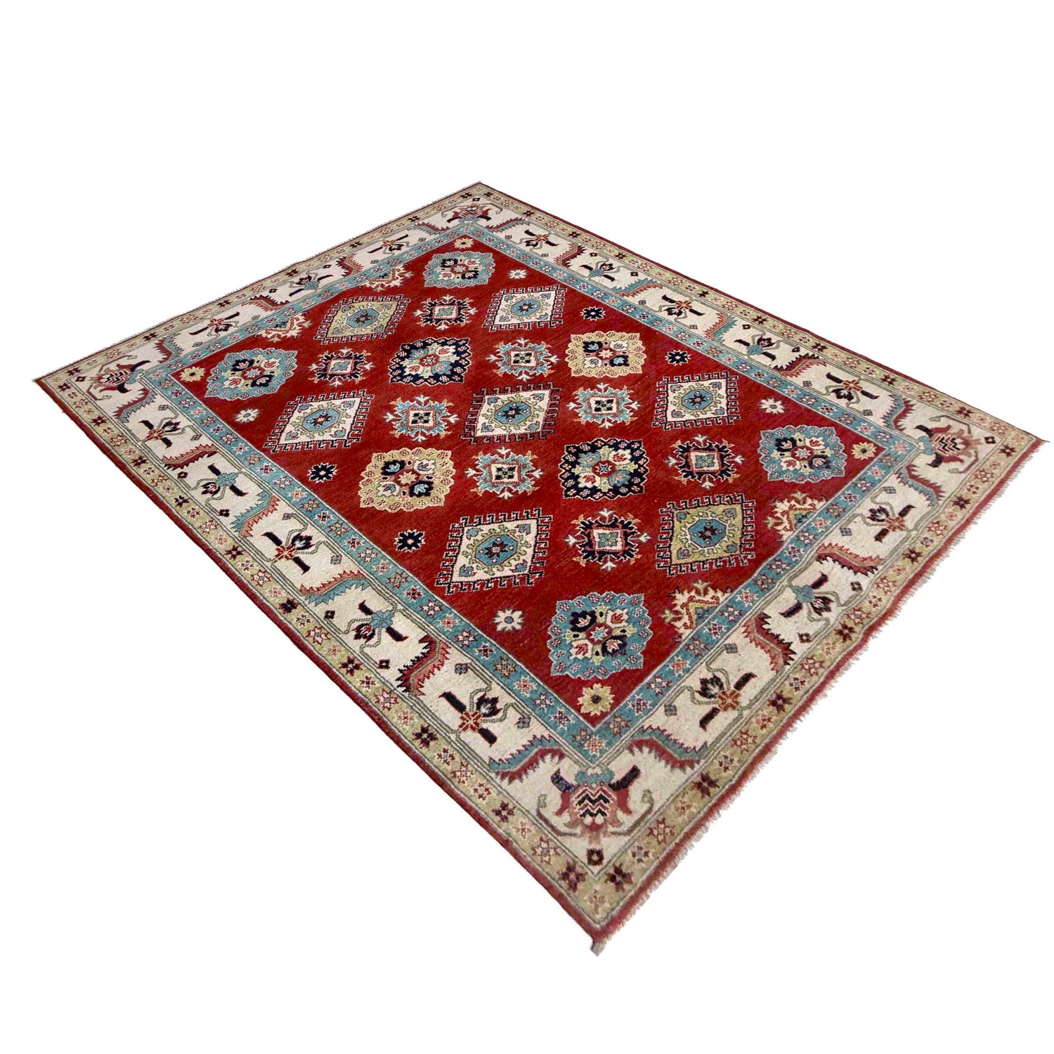 Handmade Kazak Area Rug 5' 0" x 6' 8" ft / 153 x 204 cm - No. R37394