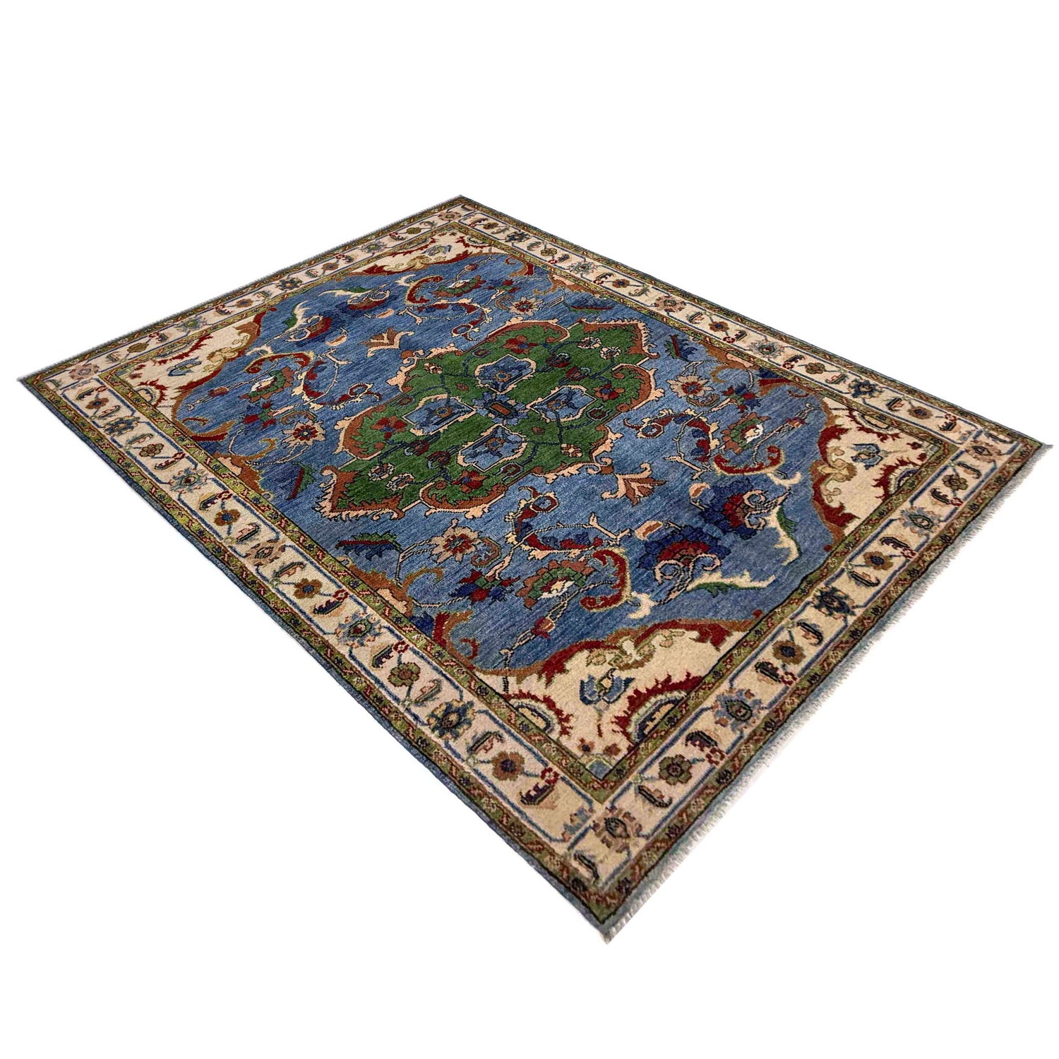 Hand knotted Kazak Carpet 5' 1" x 7' 1" ft / 156 x 215 cm - No. R37403