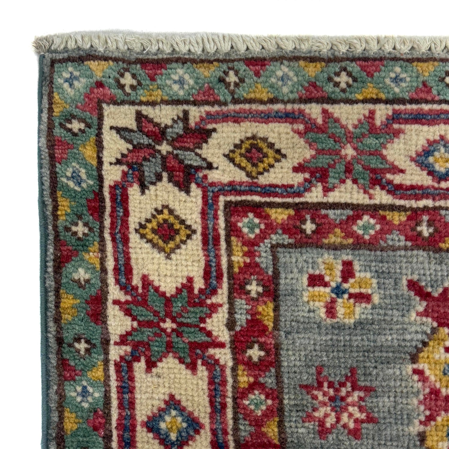Grey Color Kazak Runner Rug 2' 2" x 6' 1" ft / 65 x 186 cm - No. R37408