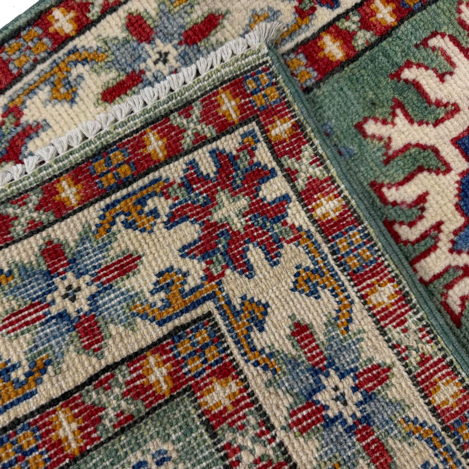 Hand Knotted Kazak Oriental Runner Rug 2' 0" x 6' 1" ft / 61 x 185 cm - No. R37412