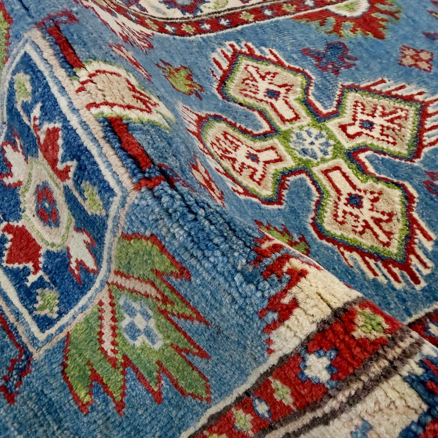 Hand knotted Kazak Runner Rugs 2' 1" x 6' 3" ft / 63 x 190 cm - No. R37415
