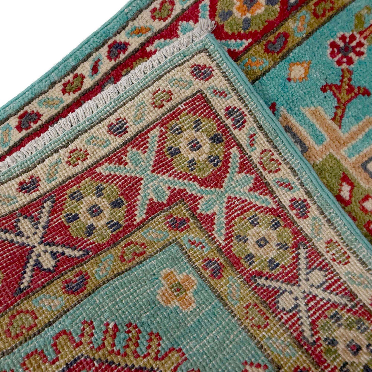 Blue Color Kazak Runner Rug 1' 10" x 5' 7" ft / 57 x 171 cm - No. R37419