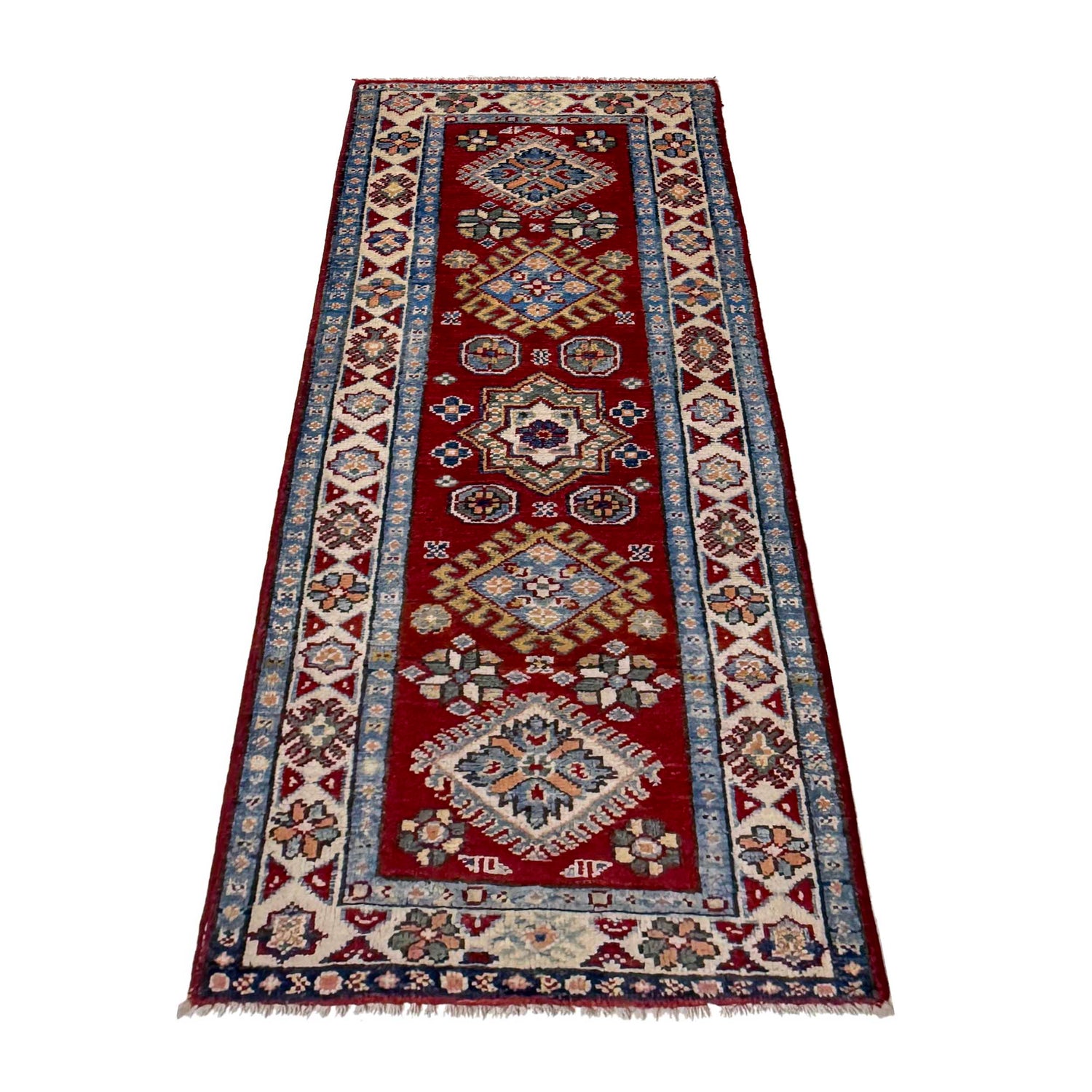 Oriental Kazak Runner Rug 1' 10" x 5' 1" ft / 56 x 156 cm - No. R37420