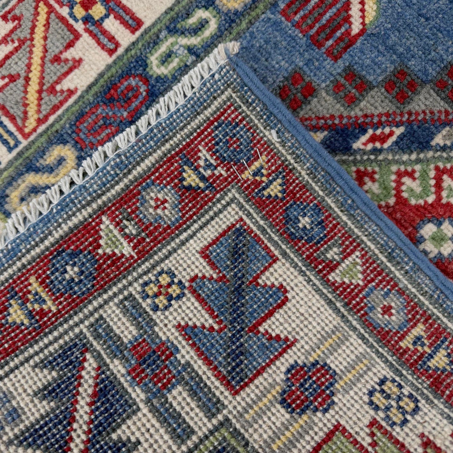 Hand knotted Kazak Runner Carpet 2' 7" x 6' 7" ft / 78 x 201 cm - No. R37421