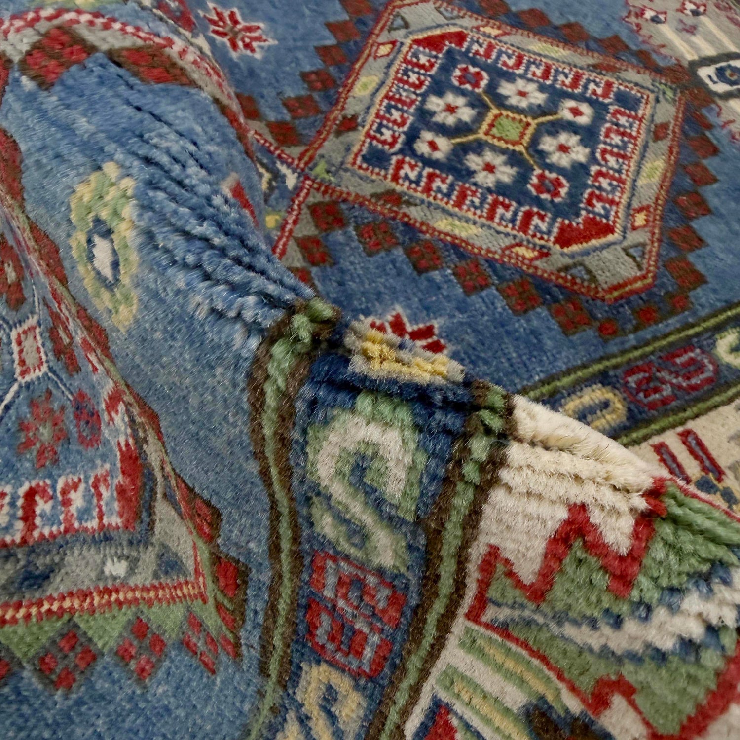 Hand knotted Kazak Runner Carpet 2' 7" x 6' 7" ft / 78 x 201 cm - No. R37421