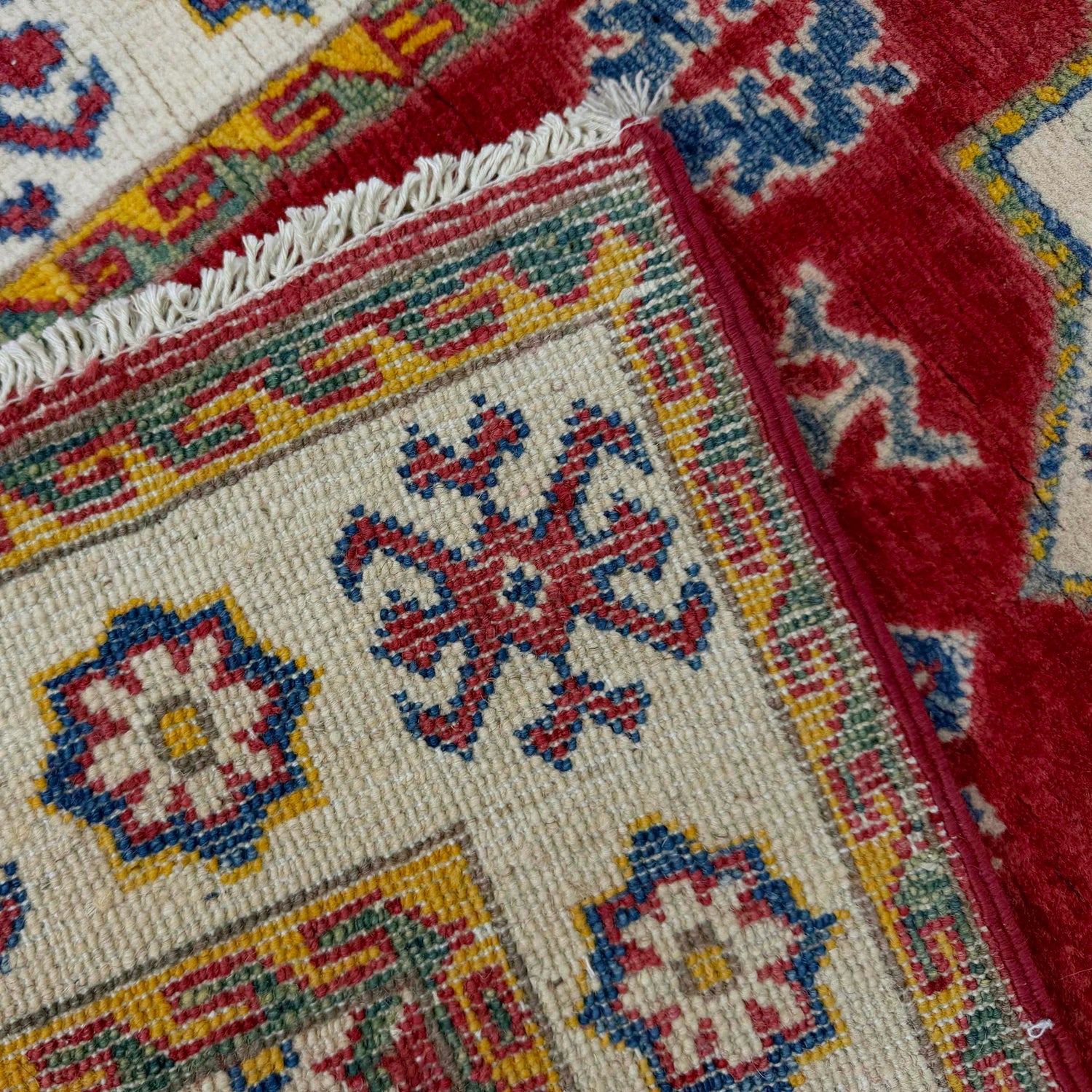 Hand knotted Kazak Runner Carpet 2' 6" x 9' 11" ft / 77 x 303 cm - No. R37426