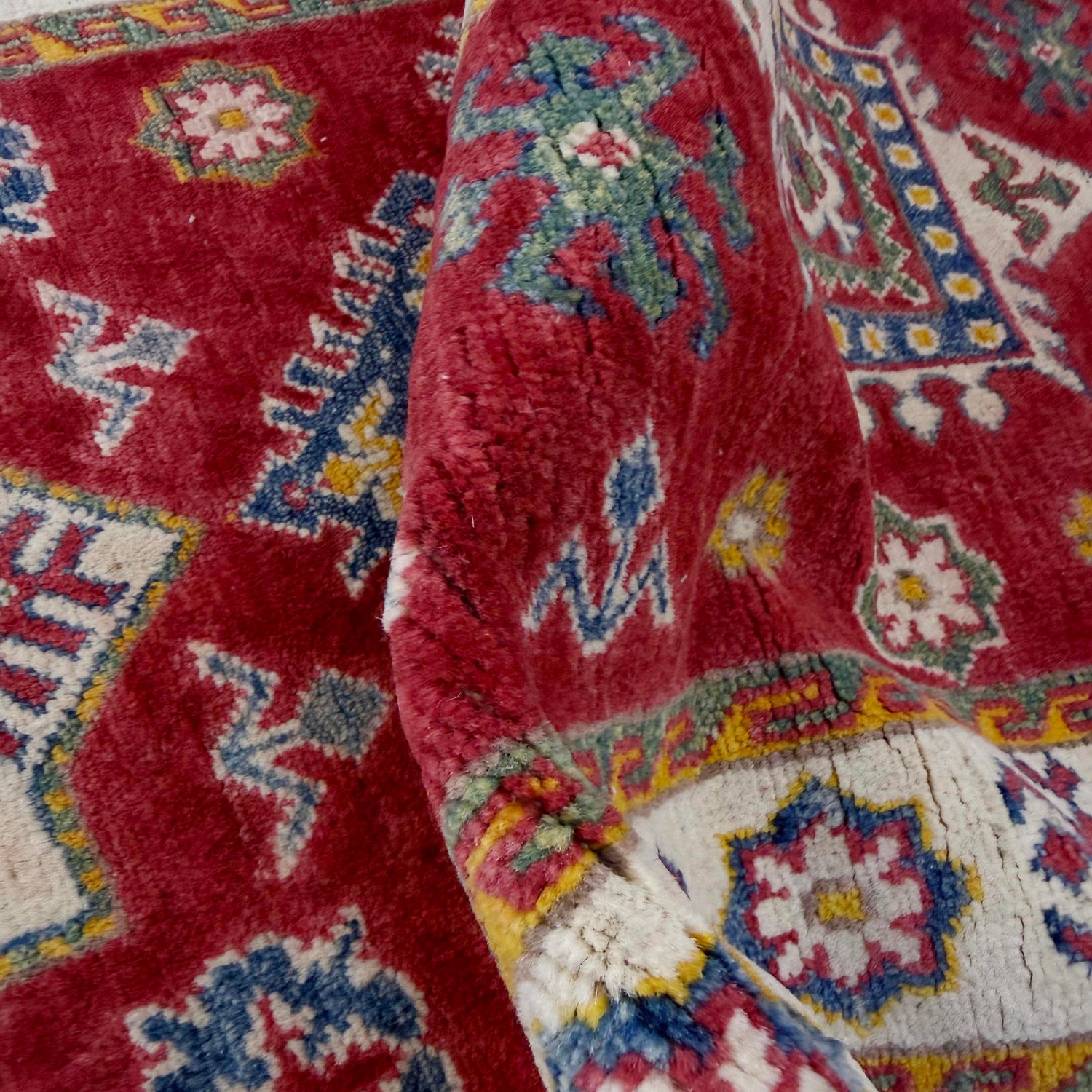 Hand knotted Kazak Runner Carpet 2' 6" x 9' 11" ft / 77 x 303 cm - No. R37426