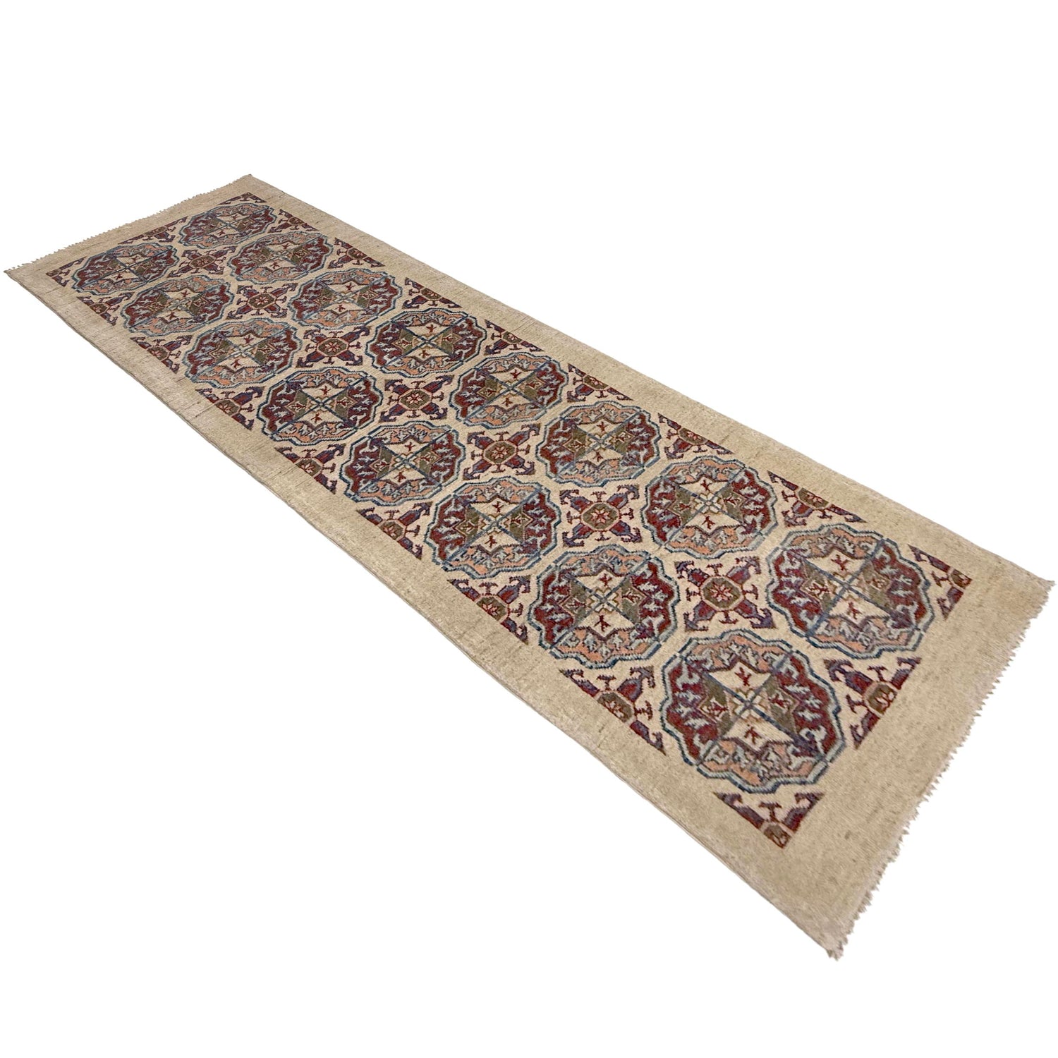 Hand Knotted Oriental Waziri Runner Rug 2' 7" x 7' 11" ft / 78 x 242 cm - No. R37437