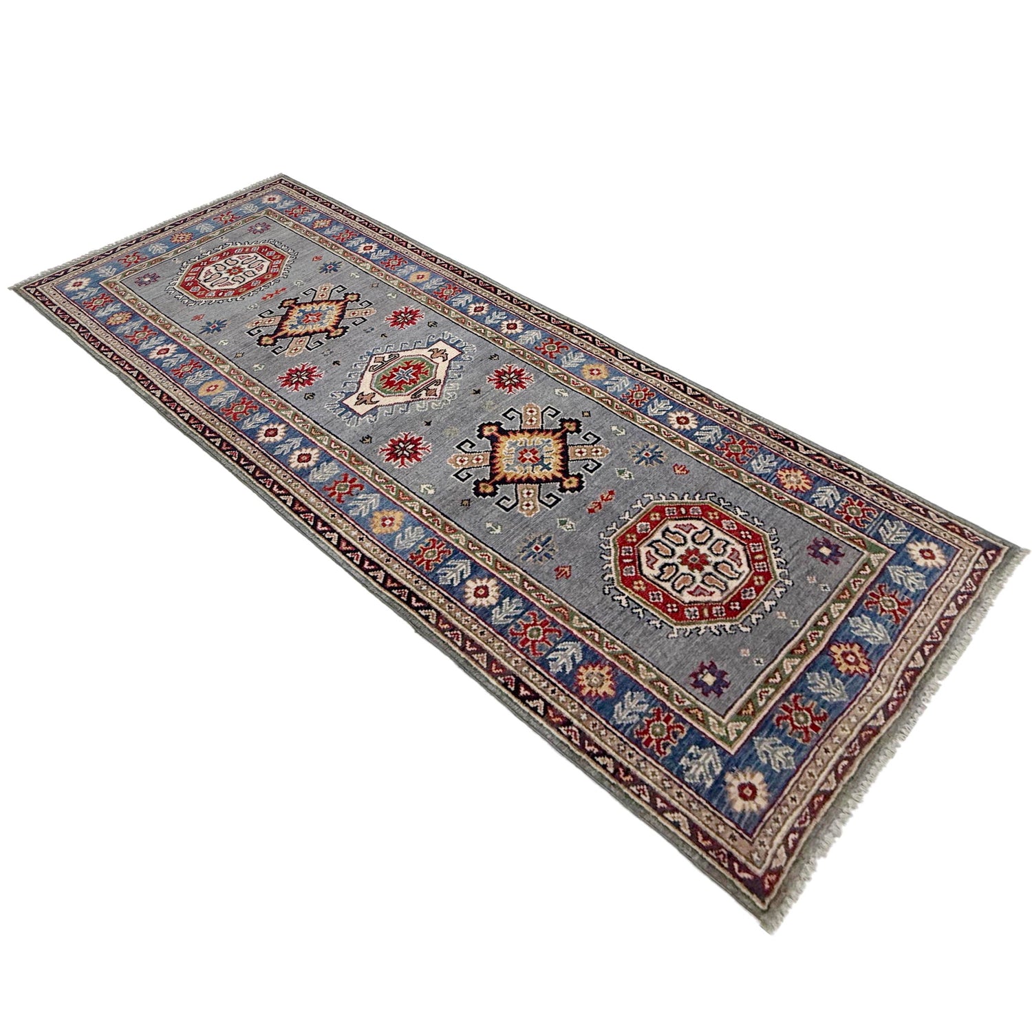 Hand knotted Kazak Runner Rugs 2' 9" x 7' 9" ft / 83 x 236 cm - No. R37440