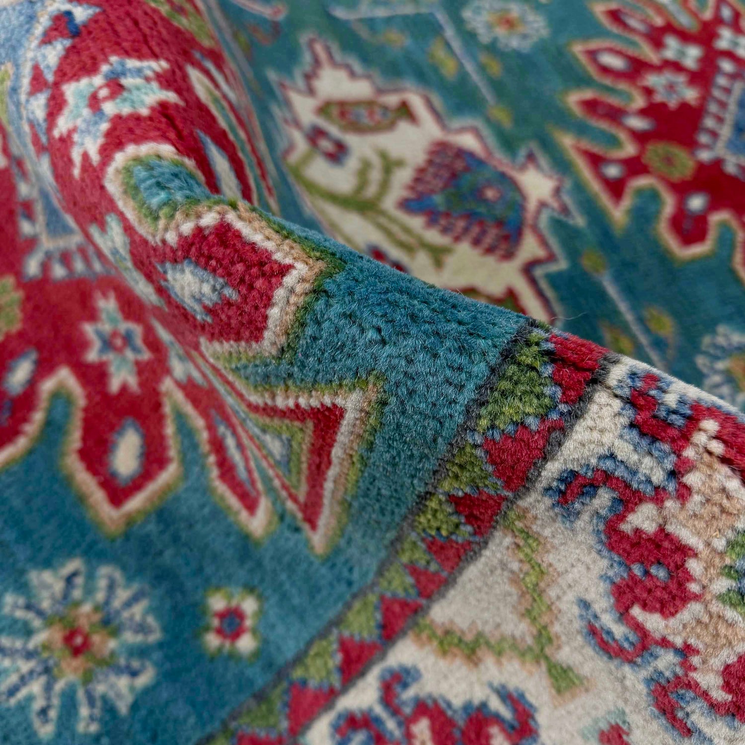 Hand Knotted Kazak Oriental Runner Rug 2' 7" x 6' 2" ft / 79 x 187 cm - No. R37441