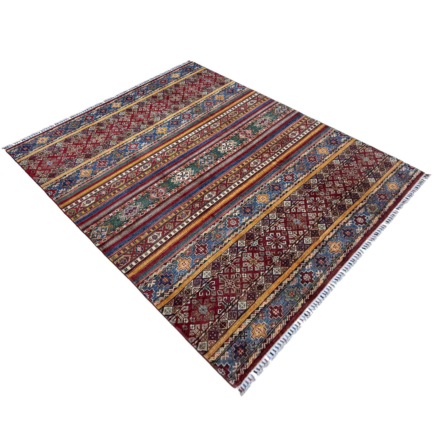 Contemporary Gabbeh Rug 5' 7" x 7' 11" ft / 169 x 241 cm - No. R37465