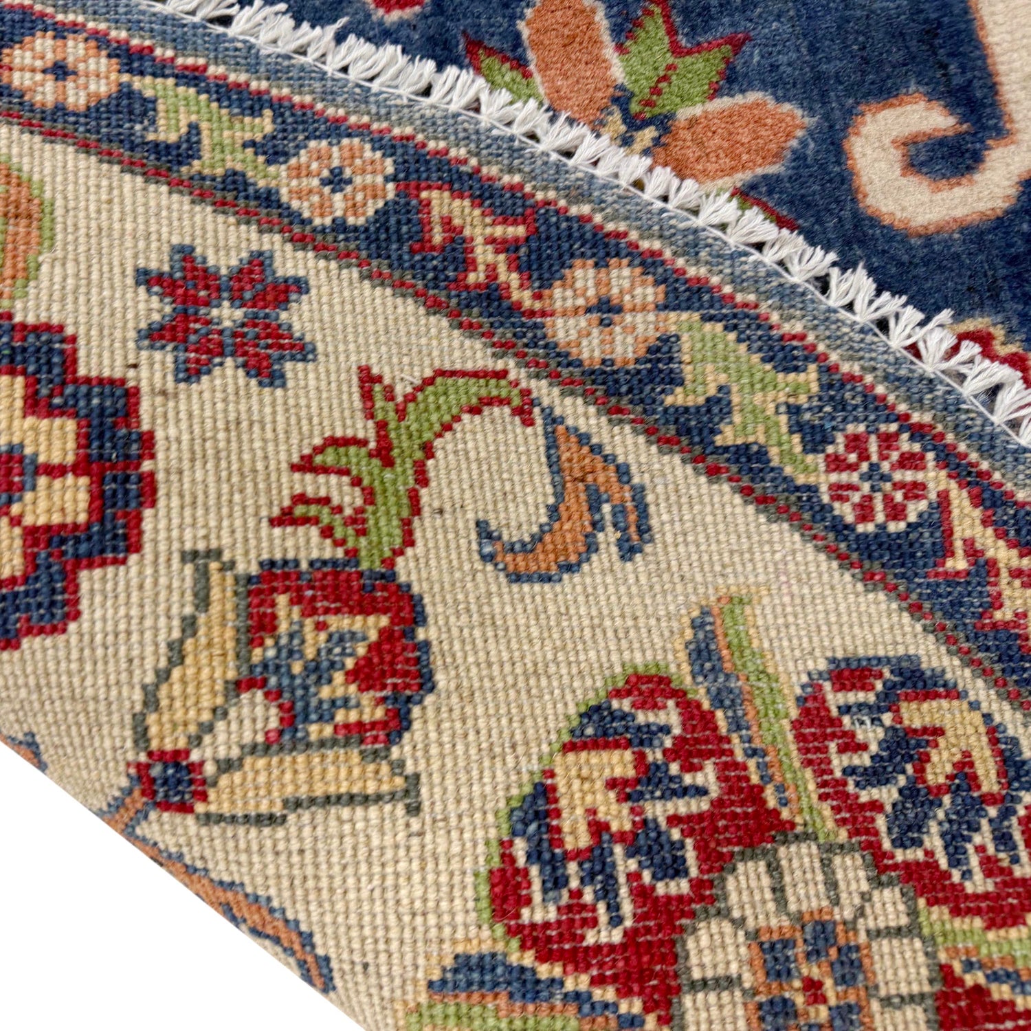 Authentic Afghan Kazak Round Rug 6' 7" x 6' 7" ft / 201 x 201 cm - No. R37470