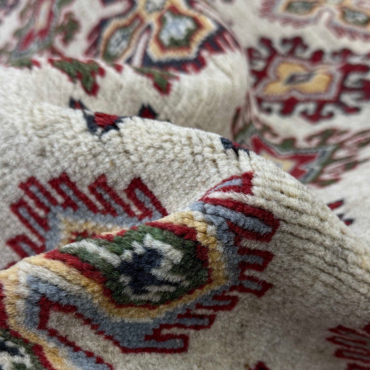 Beige Color Kazak Runner Rug 6' 0" x 9' 1" ft / 184 x 277 cm - No. R37471