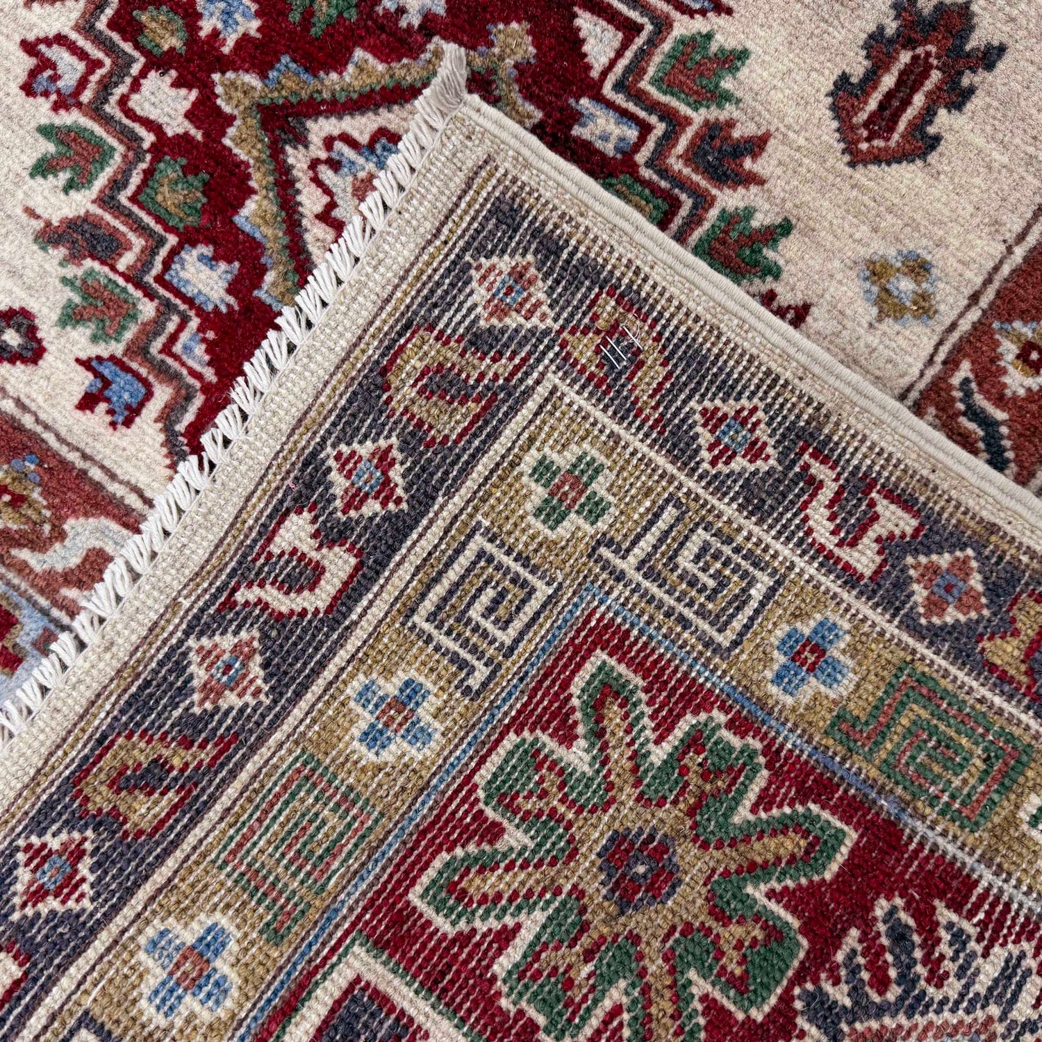 Hand Knotted Kazak Oriental Rug 6' 7" x 9' 5" ft / 200 x 287 cm - No. R37474