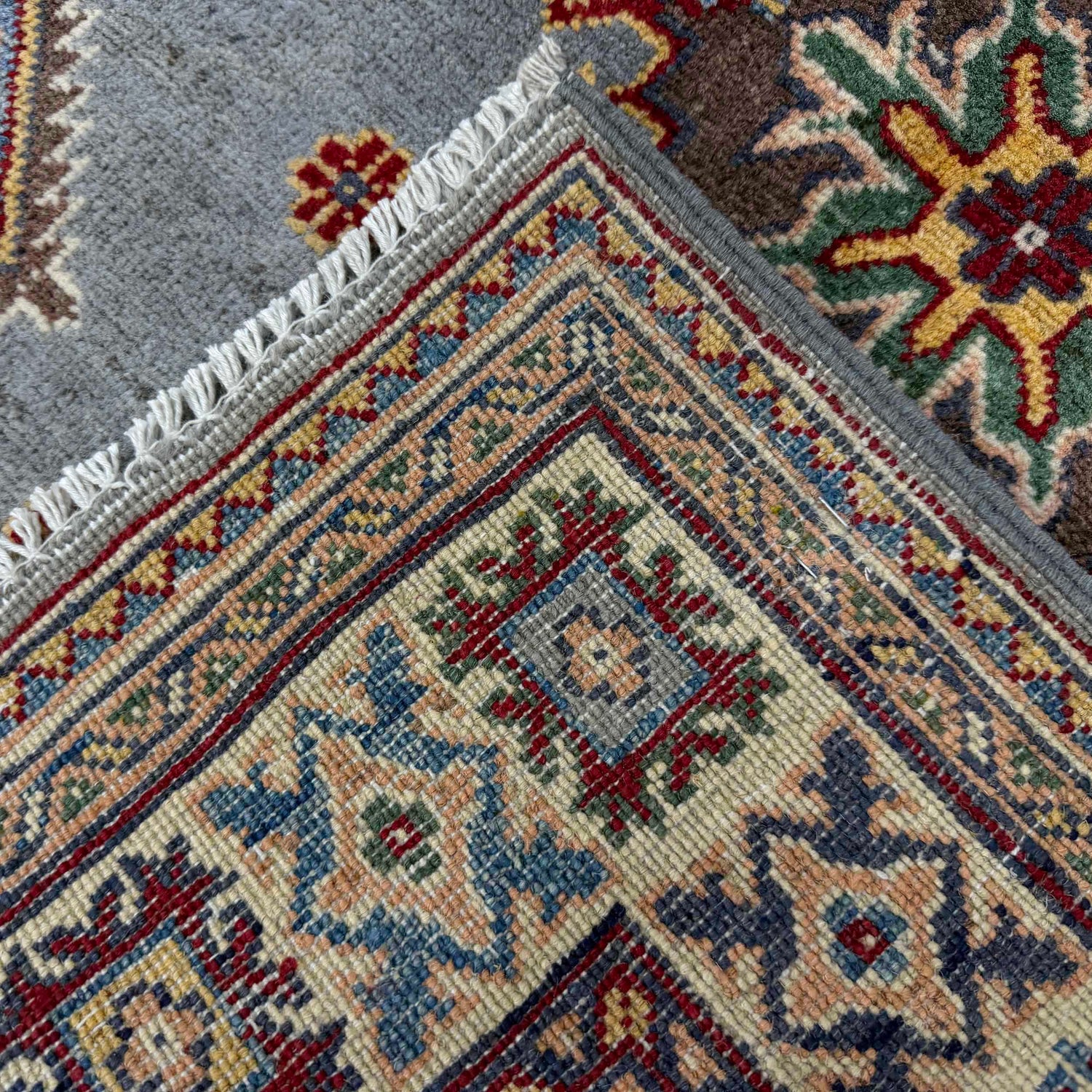 Handmade Kazak Area Rug 3' 3" x 4' 9" ft / 100 x 146 cm - No. R37481