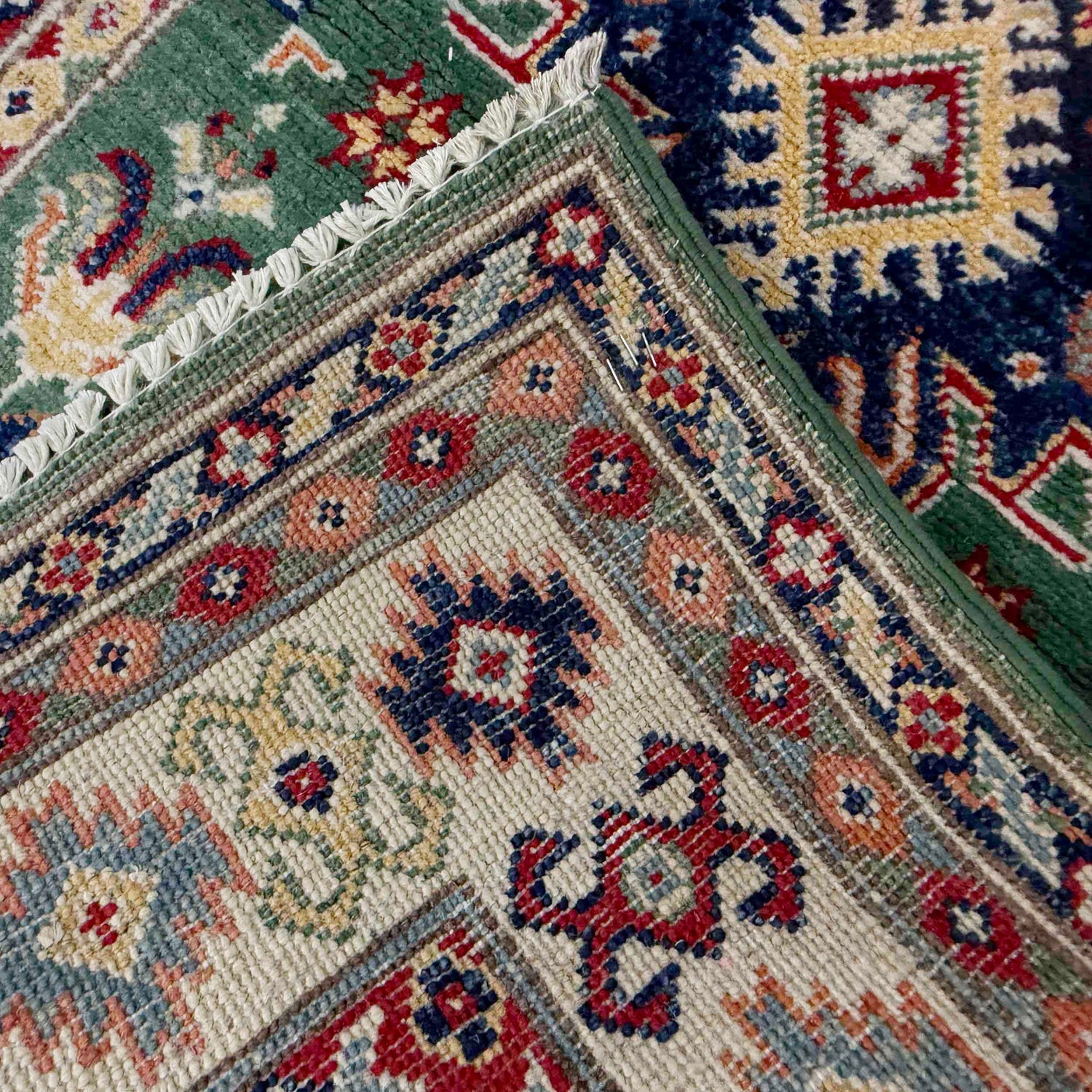 Handmade Kazak Area Rug 3' 1" x 4' 11" ft / 94 x 150 cm - No. R37482