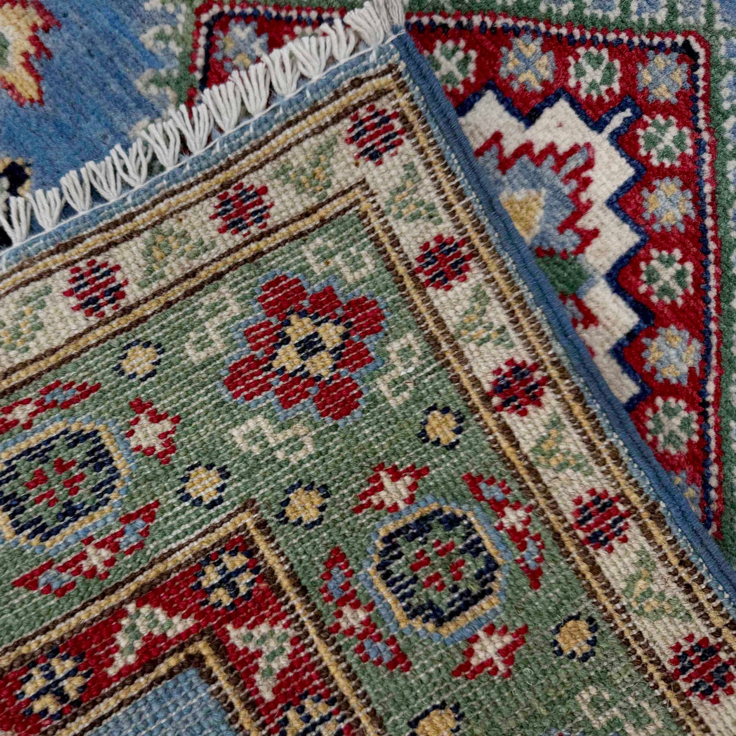 Handmade Kazak Area Rug 2' 7" x 3' 11" ft / 78 x 120 cm - No. R37485