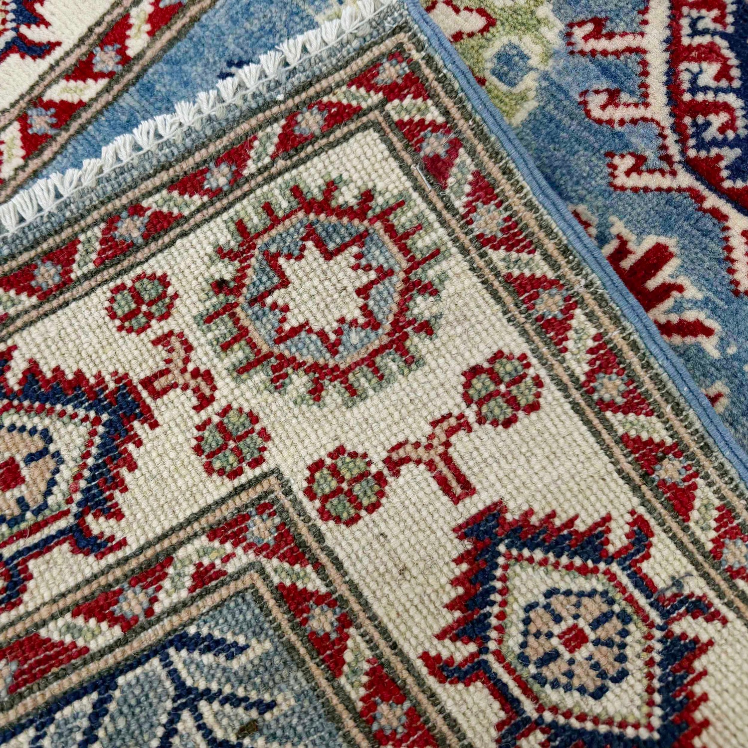 Blue Color Kazak Rug 2' 7" x 3' 9" ft / 78 x 115 cm - No. R37487
