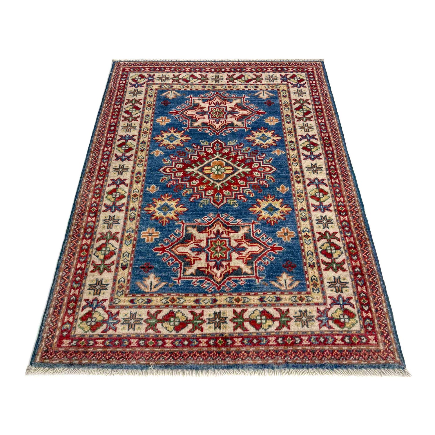 Hand knotted Kazak Carpet 2' 7" x 4' 0" ft / 79 x 123 cm - No. R37491