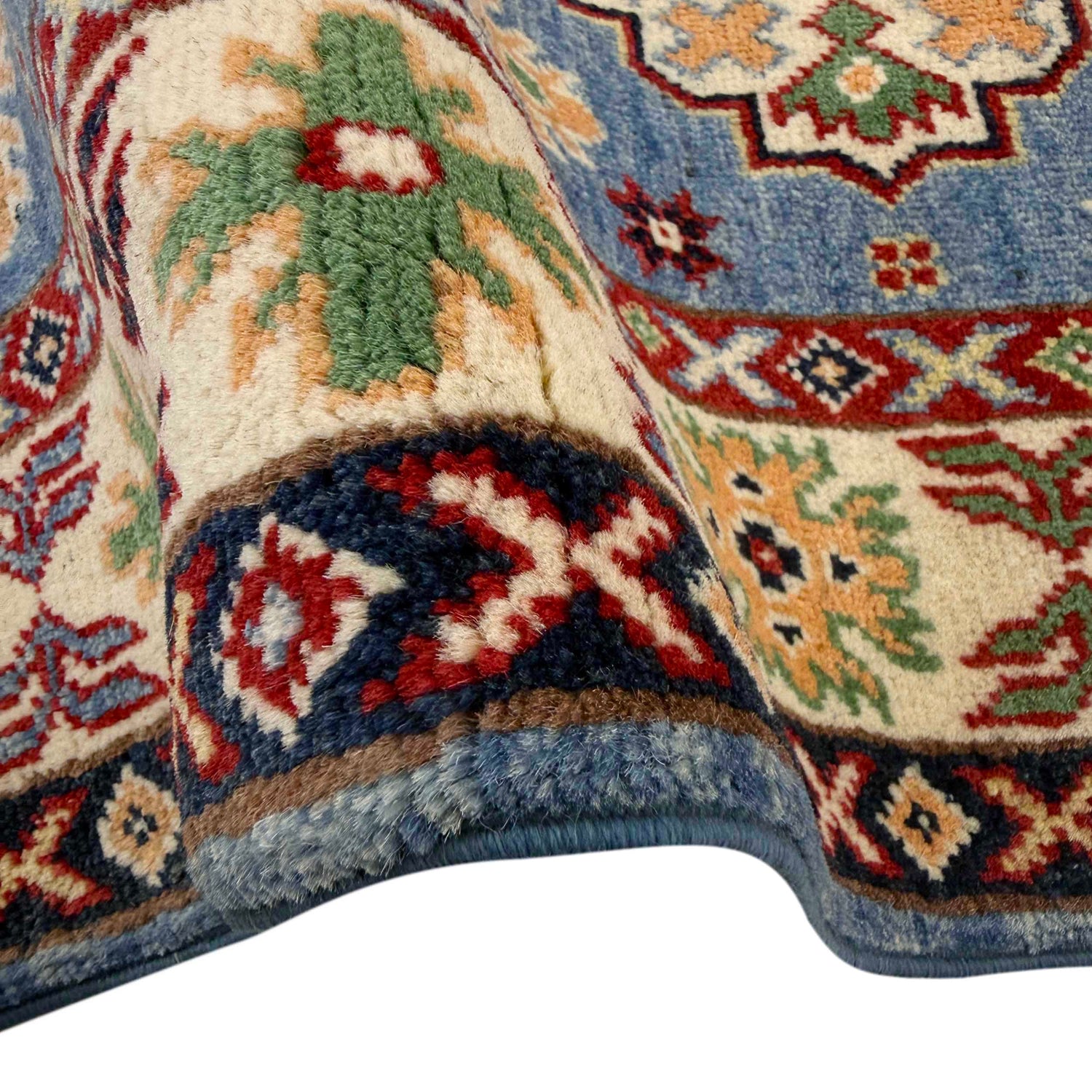 Blue Color Kazak Rug 2' 7" x 4' 3" ft / 78 x 130 cm - No. R37495