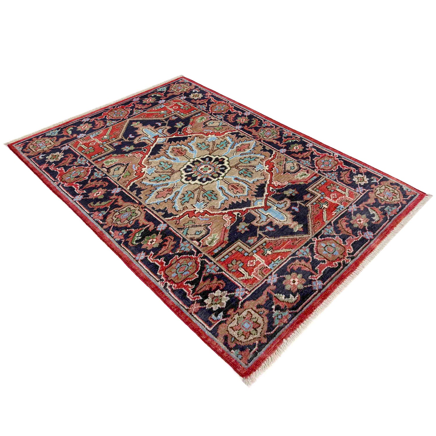 Hand Knotted Heriz Rug 2' 8" x 4' 2" ft / 81 x 126 cm - No. R37496