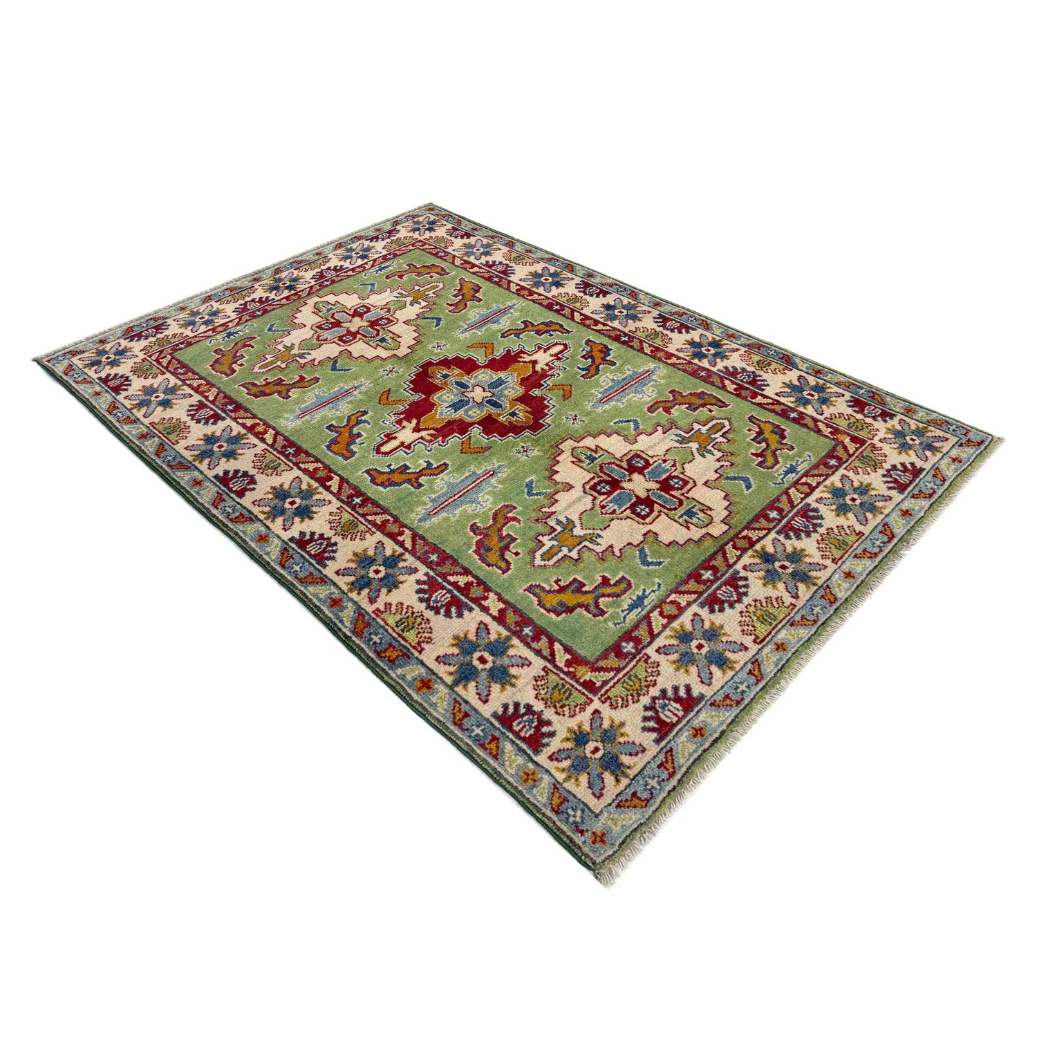 Hand knotted Kazak Rugs 3' 3" x 5' 0" ft / 99 x 152 cm - No. R37501