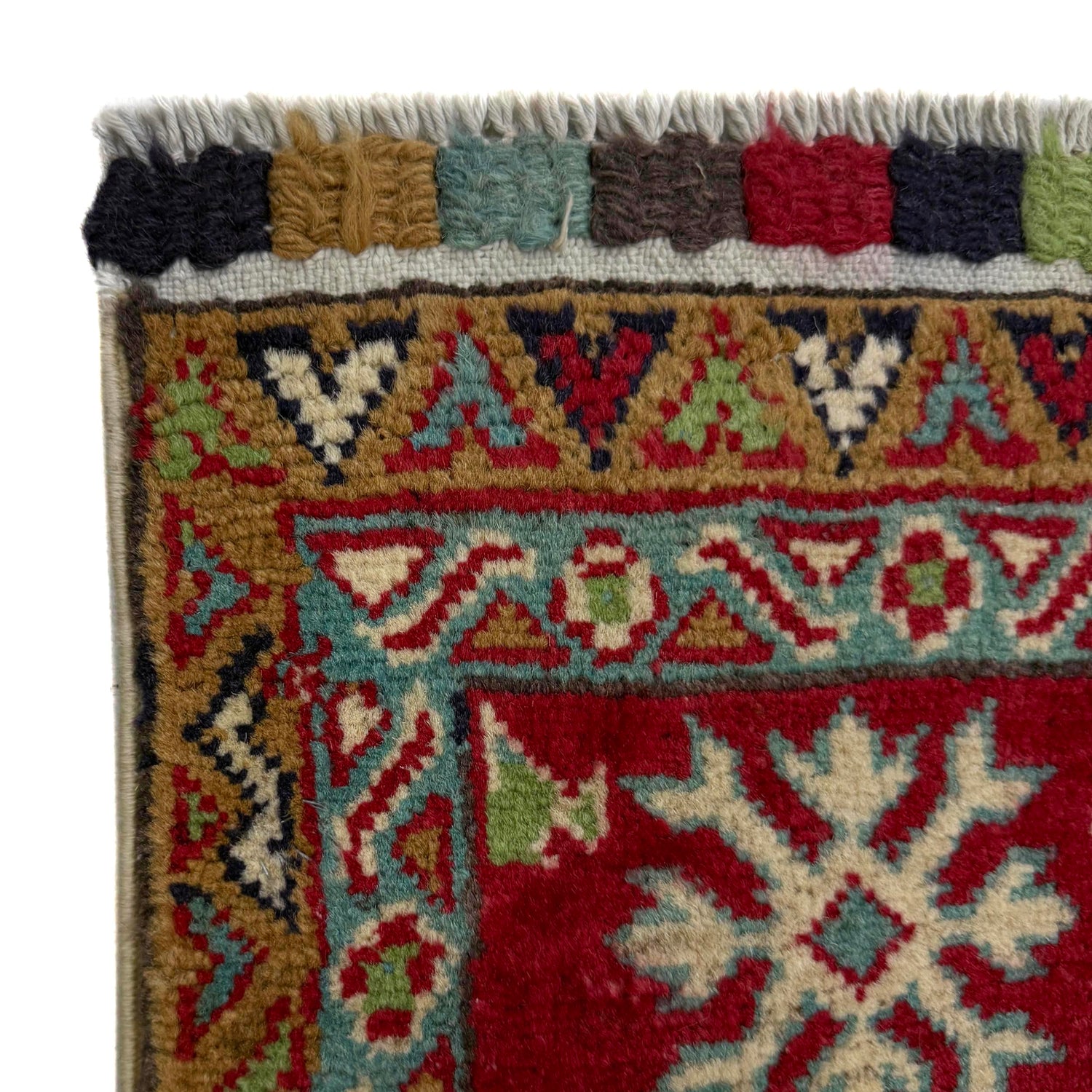 Hand knotted Kazak Carpet 3' 4" x 4' 7" ft / 102 x 140 cm - No. R37505
