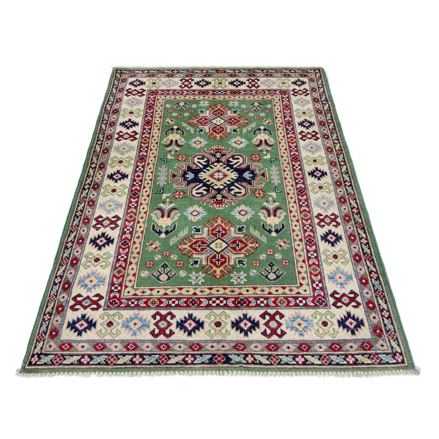 Oriental Kazak Rug 3' 3" x 5' 0" ft / 98 x 152 cm - No. R37506