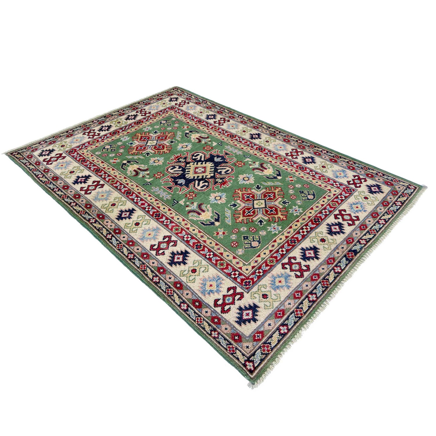 Oriental Kazak Rug 3' 3" x 5' 0" ft / 98 x 152 cm - No. R37506