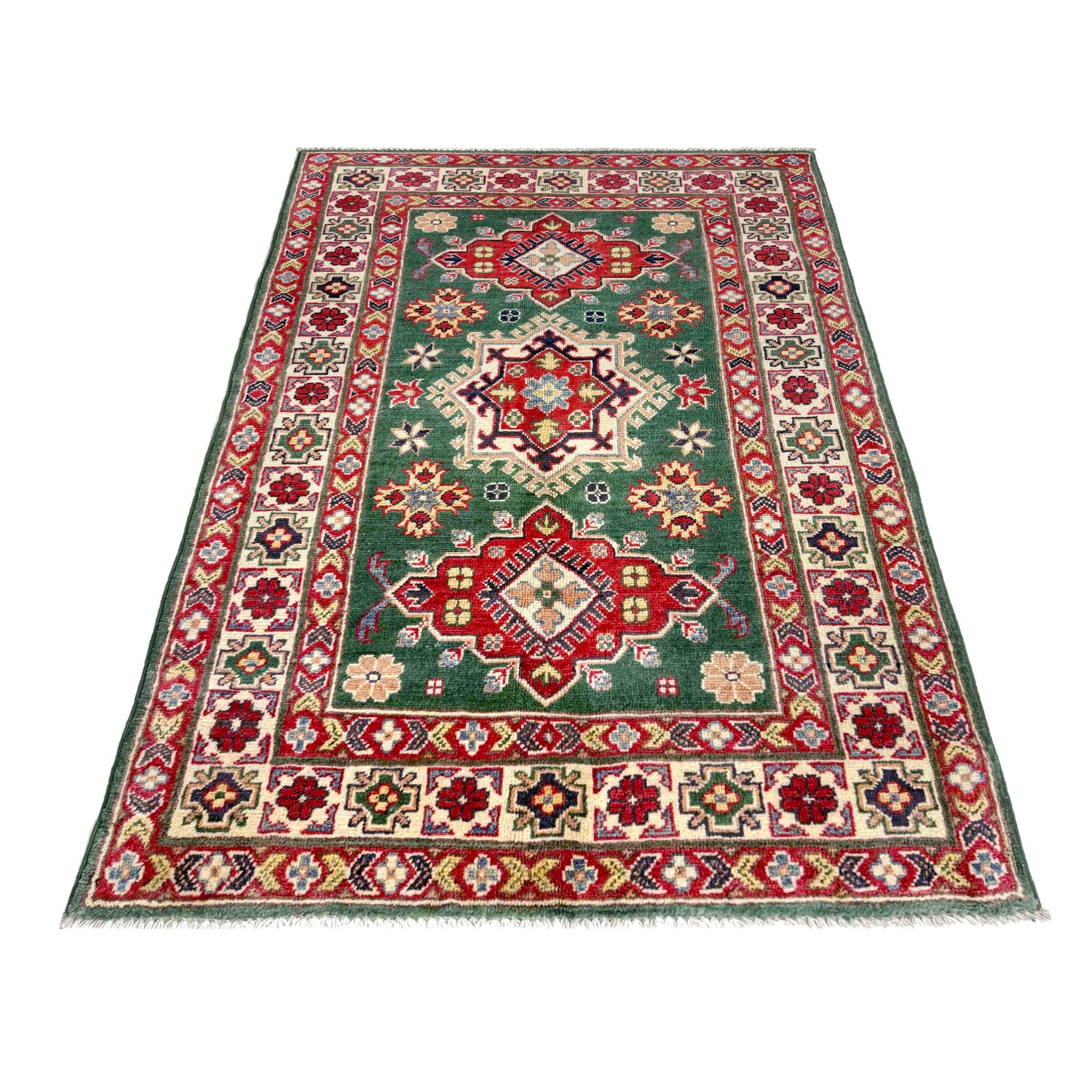 Hand knotted Kazak Rugs 3' 2" x 5' 1" ft / 97 x 156 cm - No. R37507