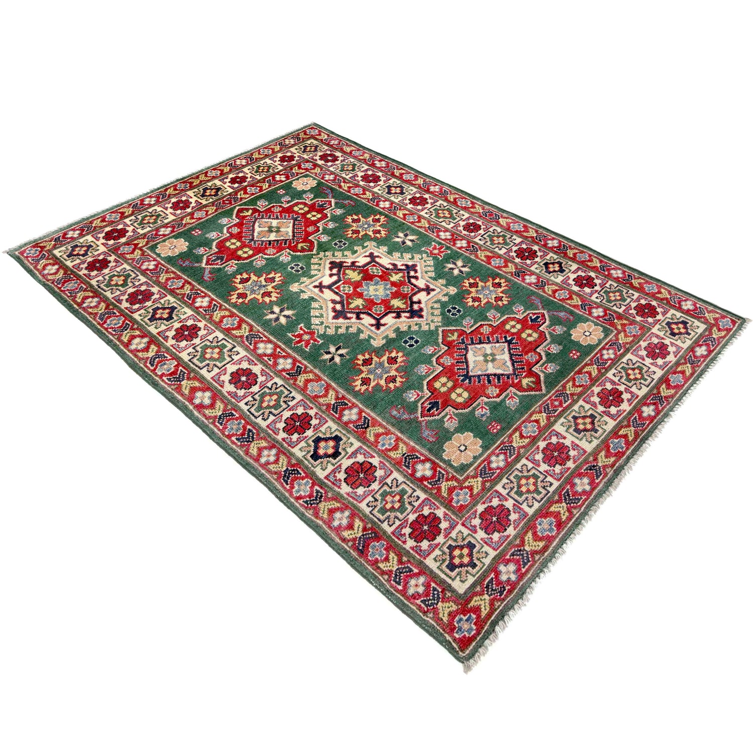 Hand knotted Kazak Rugs 3' 2" x 5' 1" ft / 97 x 156 cm - No. R37507