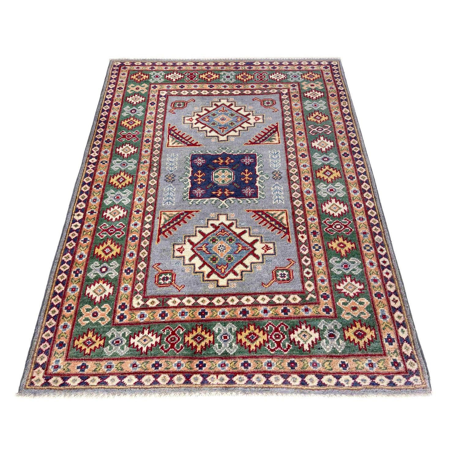 Oriental Kazak Rug 3' 3" x 4' 10" ft / 100 x 148 cm - No. R37509