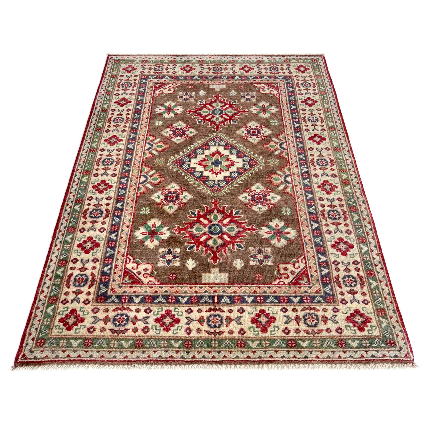 Brown Color Kazak Rug 3' 2" x 4' 11" ft / 96 x 149 cm - No. R37510