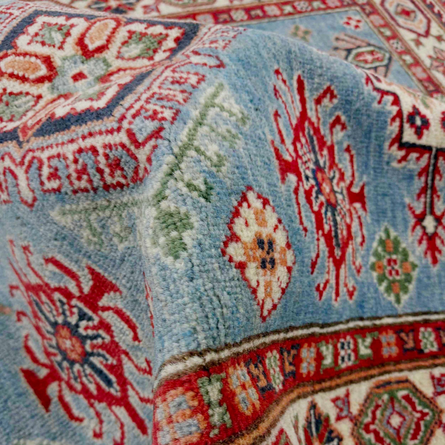 Hand Knotted Kazak Oriental Rug 3' 3" x 4' 11" ft / 99 x 149 cm - No. R37515