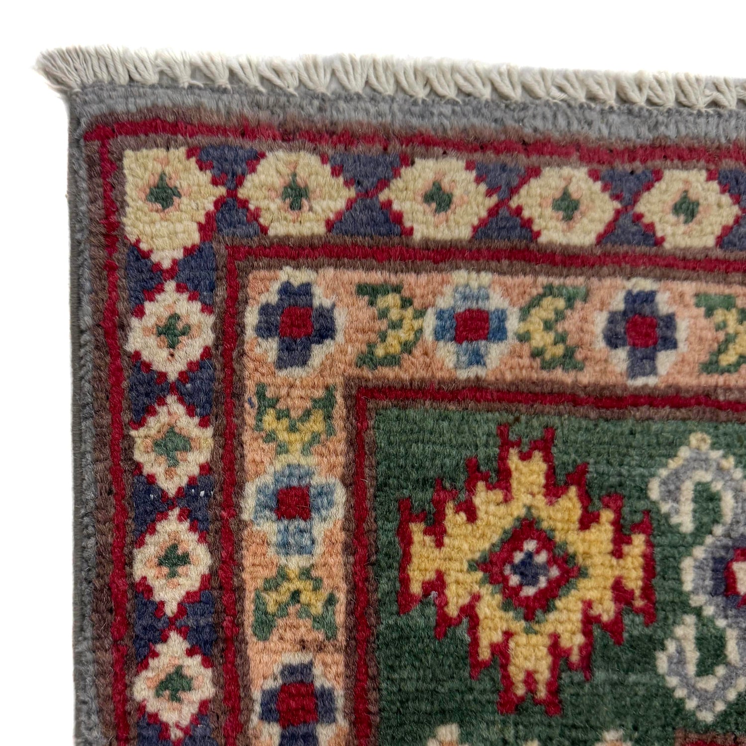 Handmade Kazak Area Rug 3' 2" x 5' 0" ft / 96 x 153 cm - No. R37522