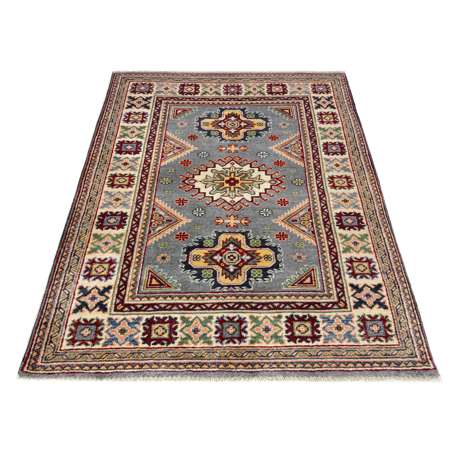 Oriental Kazak Rug 3' 2" x 4' 5" ft / 96 x 135 cm - No. R37524