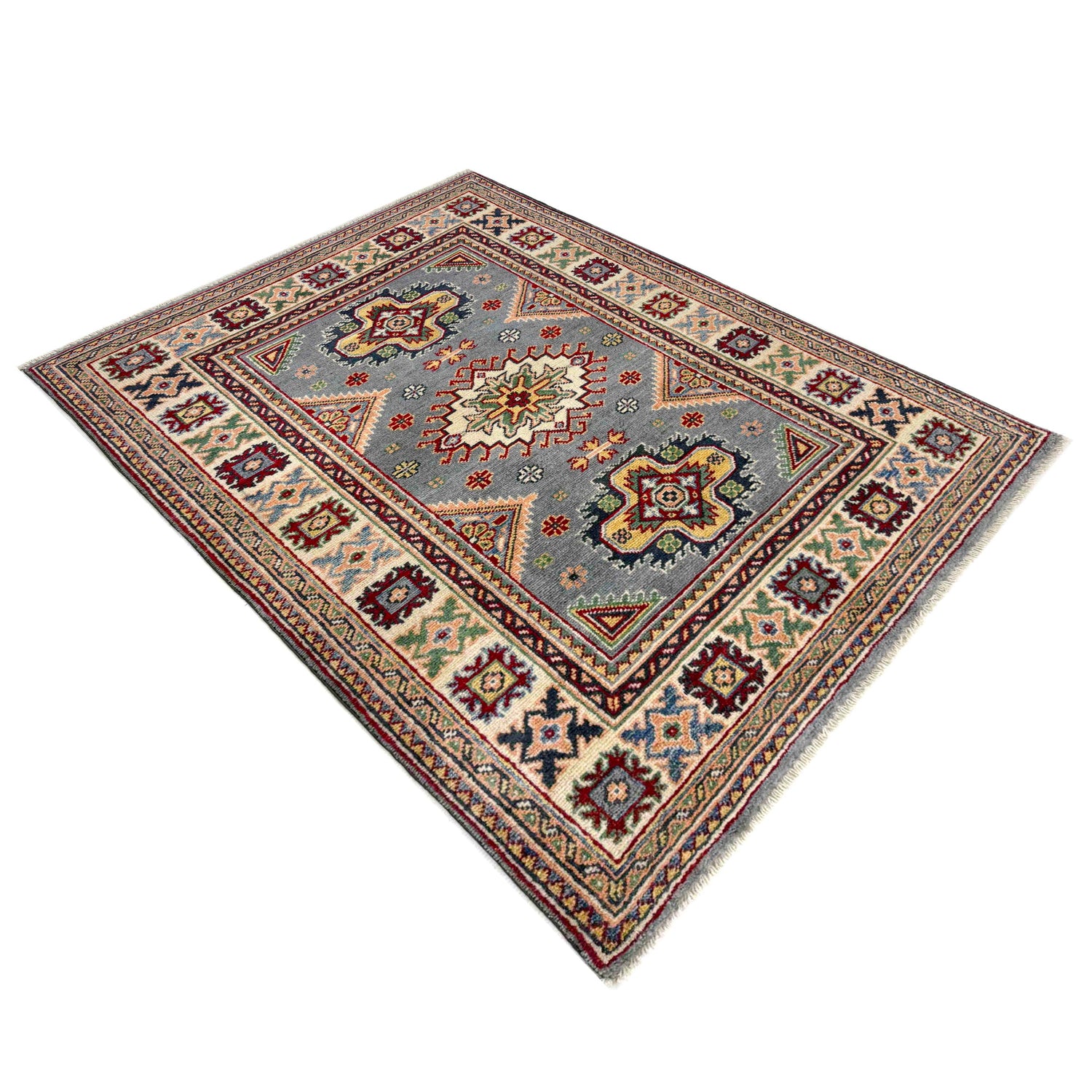 Oriental Kazak Rug 3' 2" x 4' 5" ft / 96 x 135 cm - No. R37524