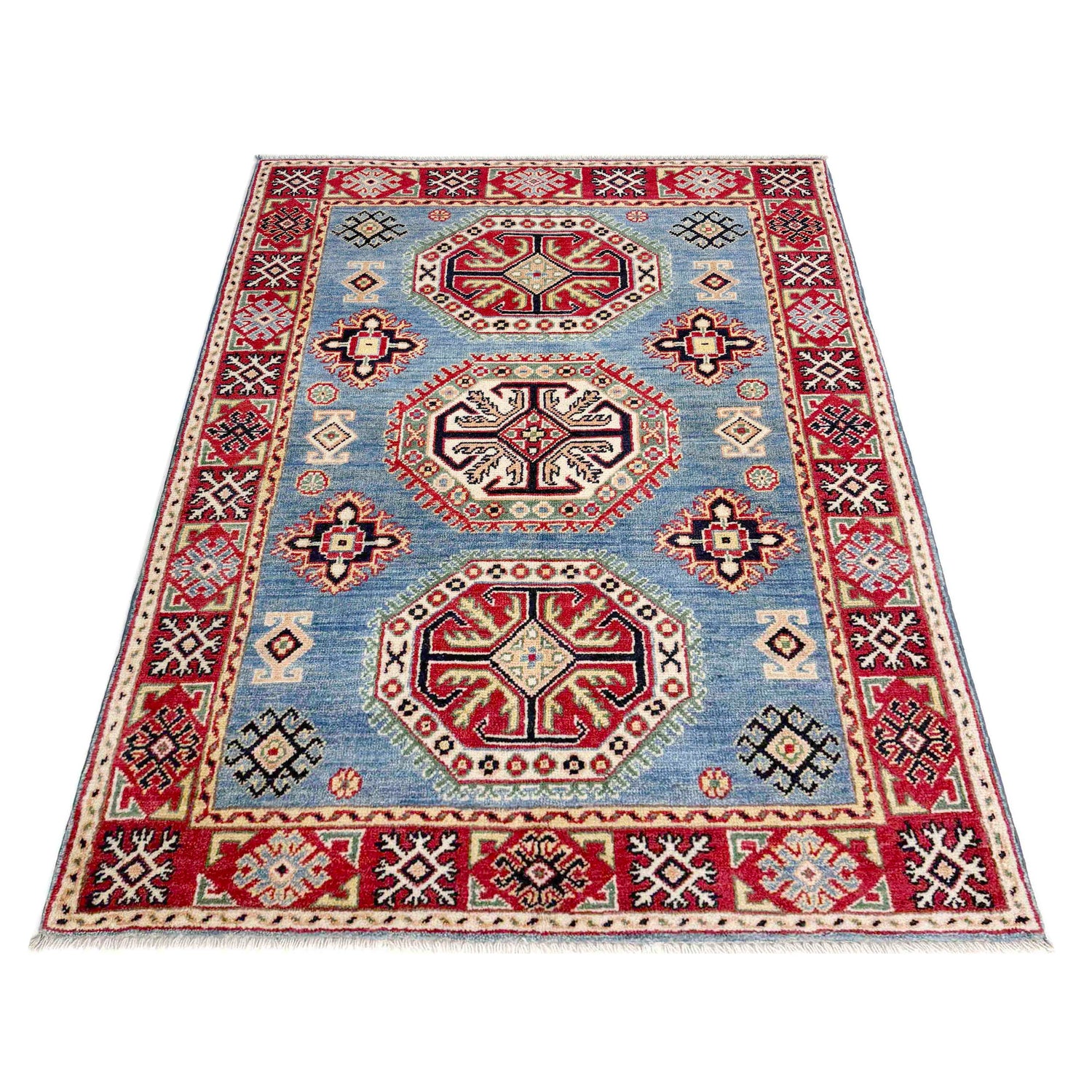 Hand knotted Kazak Rugs 3' 4" x 4' 10" ft / 102 x 147 cm - No. R37529