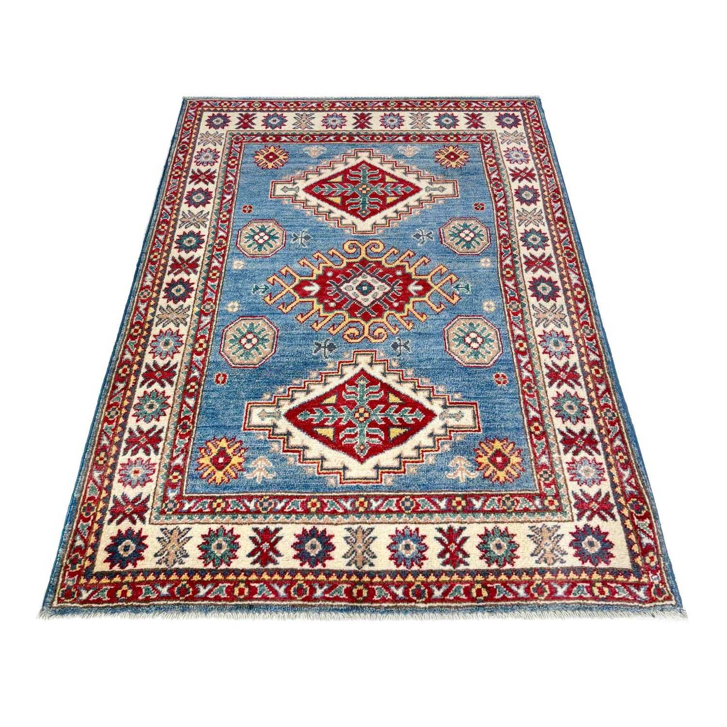 Hand knotted Kazak Rugs 3' 3" x 4' 11" ft / 98 x 149 cm - No. R37533