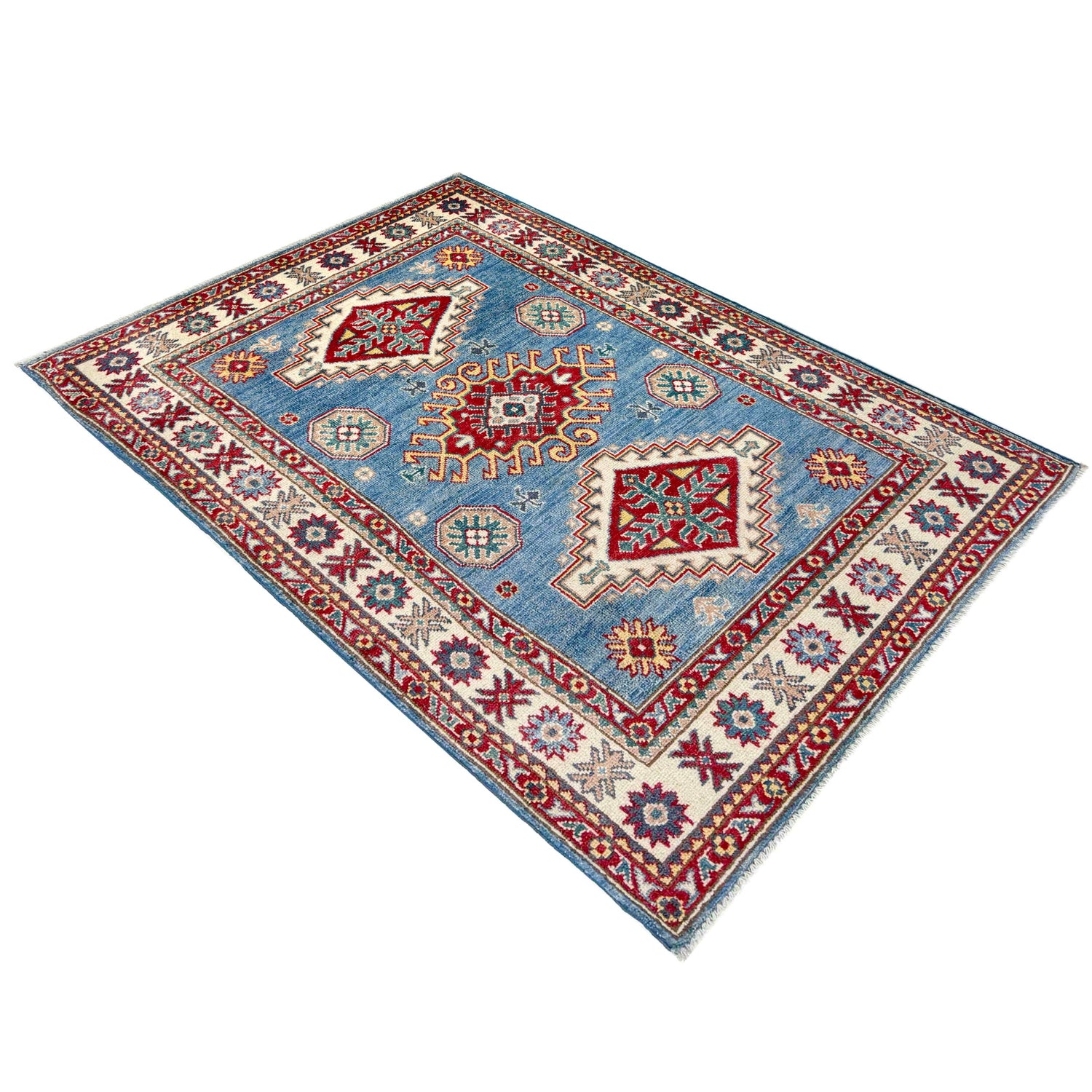 Hand knotted Kazak Rugs 3' 3" x 4' 11" ft / 98 x 149 cm - No. R37533