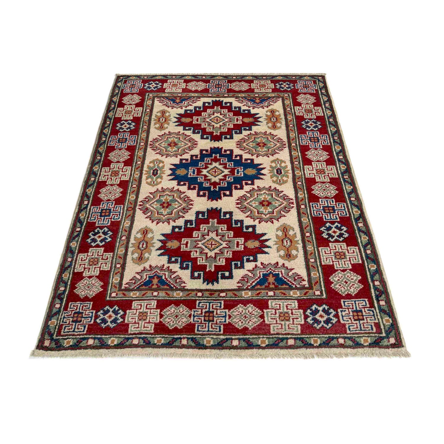 Handmade Kazak Area Rug 2' 7" x 3' 10" ft / 78 x 116 cm - No. R37535