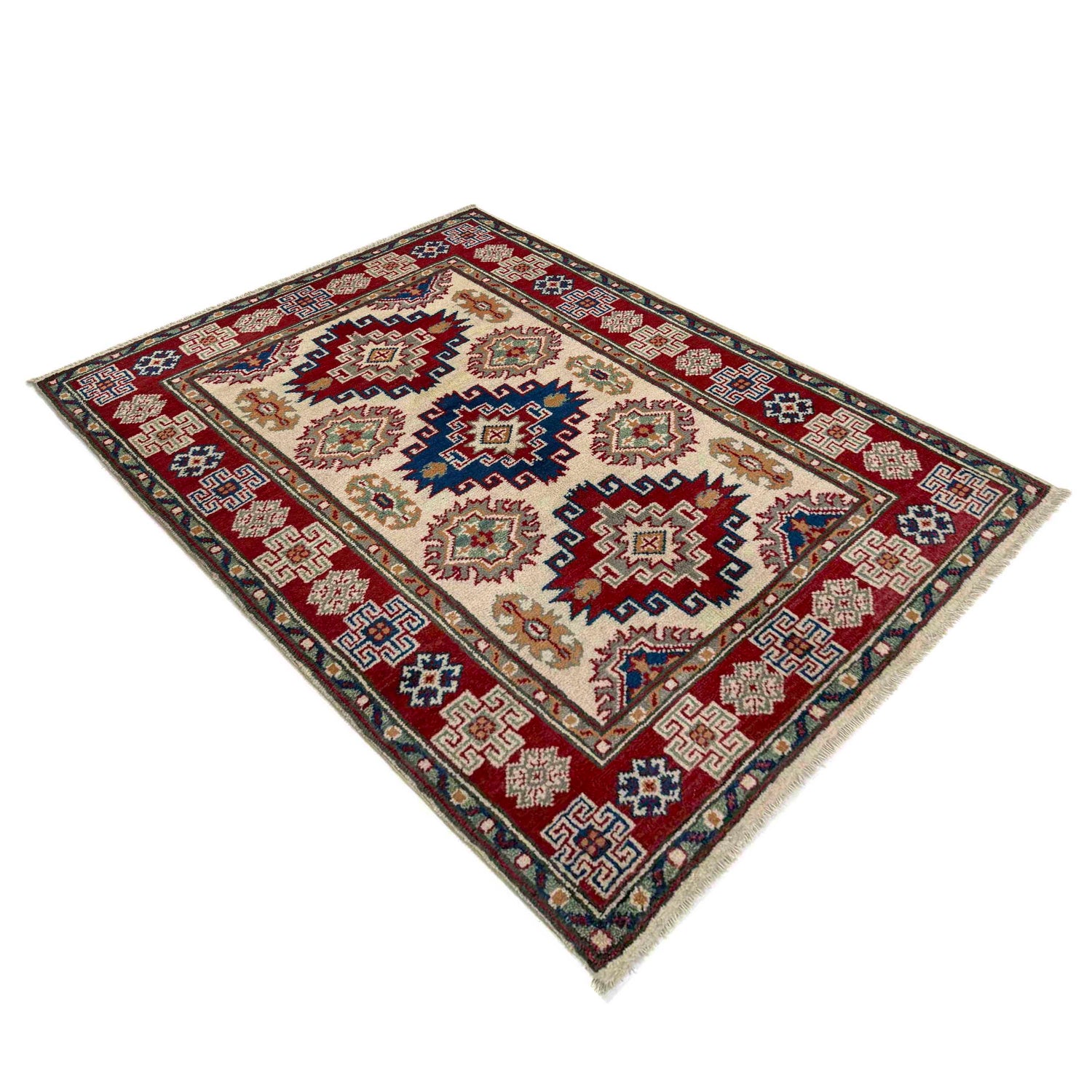 Handmade Kazak Area Rug 2' 7" x 3' 10" ft / 78 x 116 cm - No. R37535