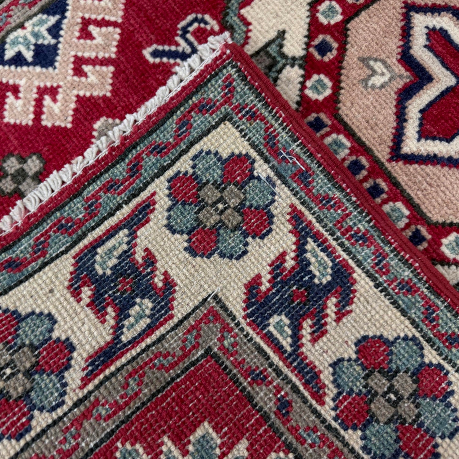 Red Color Kazak Rug 2' 7" x 4' 1" ft / 80 x 124 cm - No. R37544