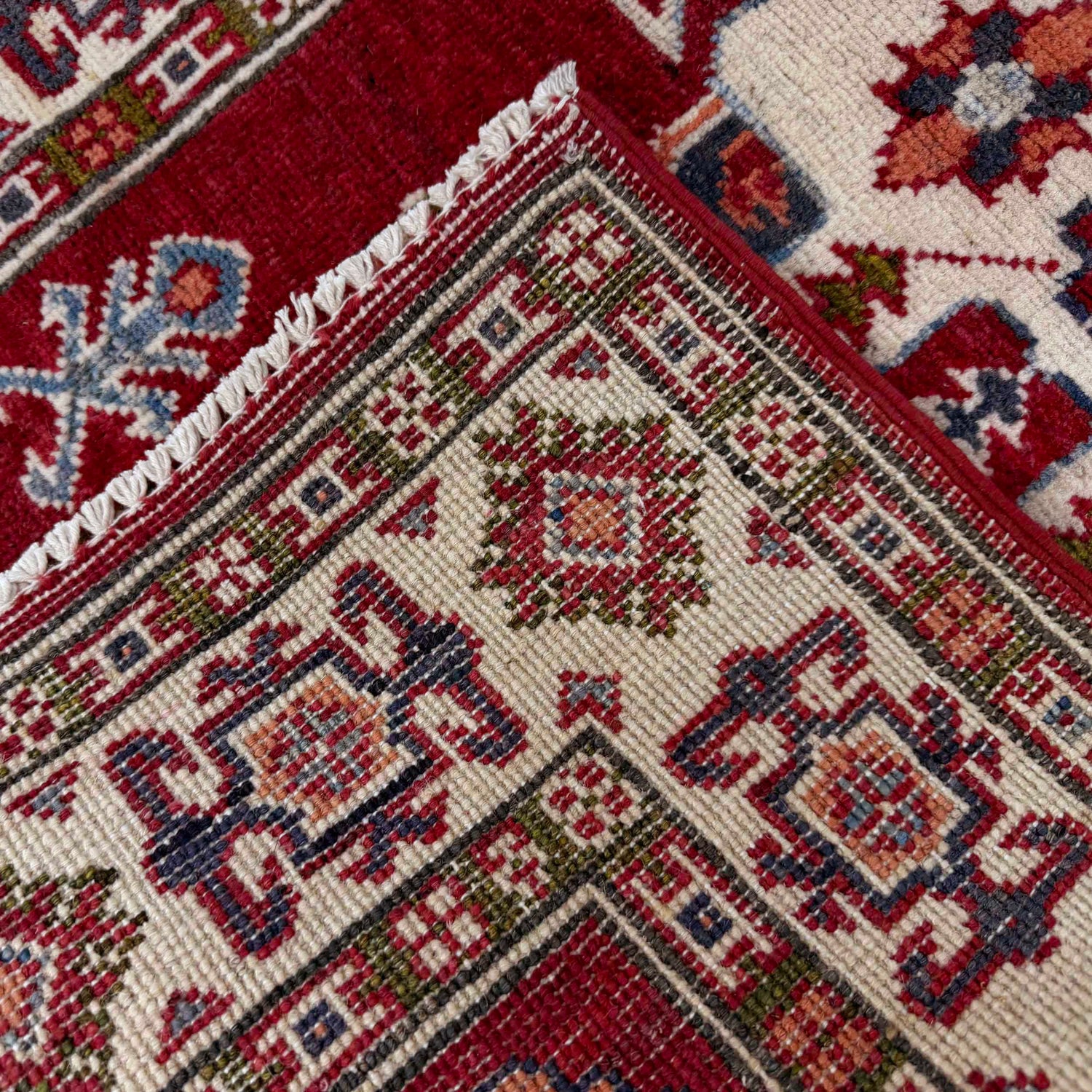 Handmade Kazak Area Rug 2' 8" x 4' 2" ft / 81 x 126 cm - No. R37548