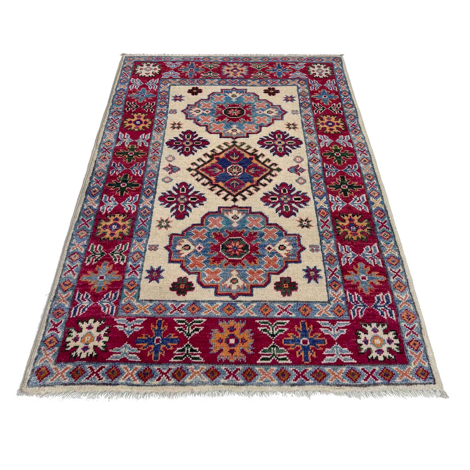 Beige Color Kazak Rug 2' 8" x 4' 2" ft / 82 x 128 cm - No. R37551