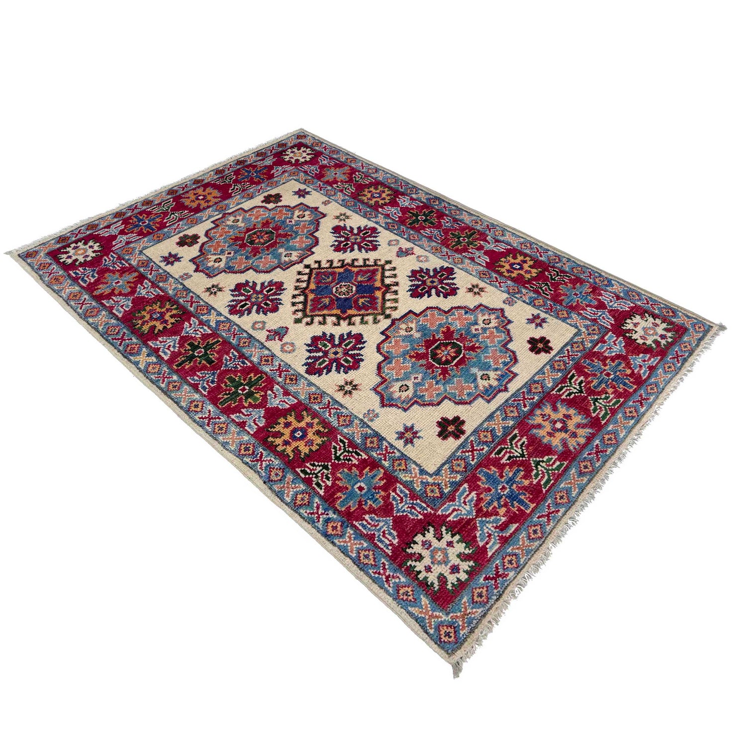Beige Color Kazak Rug 2' 8" x 4' 2" ft / 82 x 128 cm - No. R37551
