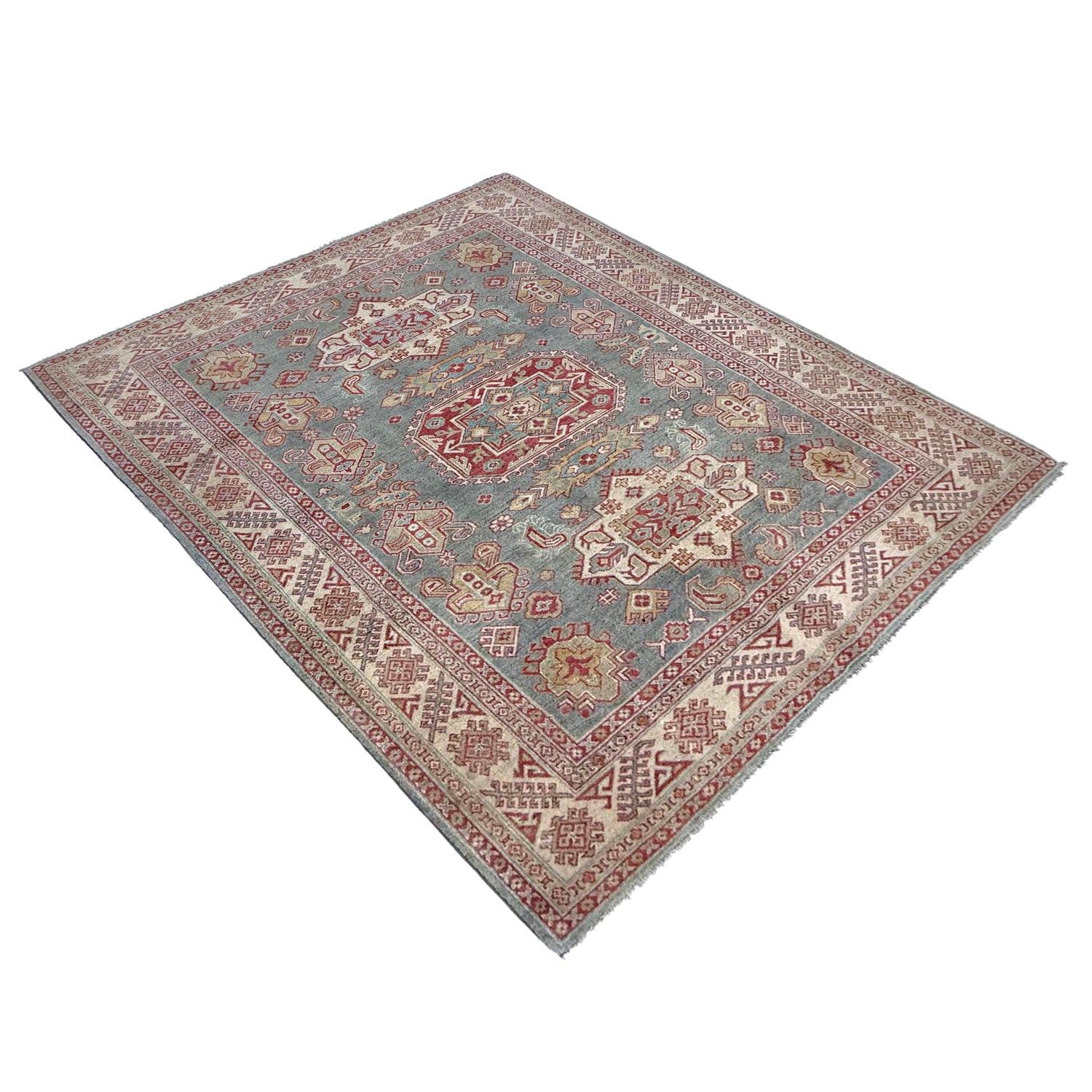 Handmade Kazak Area Rug 6' 1" x 8' 9" ft / 186 x 266 cm - No. R37571